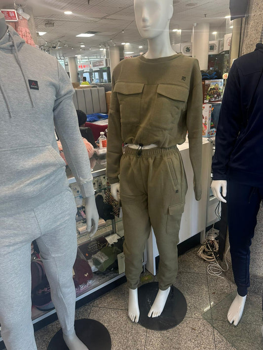 Girls Track Suit Brown